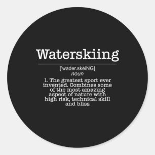 Sticker Rond Définition Ski nautique Ski nautique ski nautique