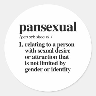 Sticker Rond Définition transexuelle - Termes LGBTQ définis -