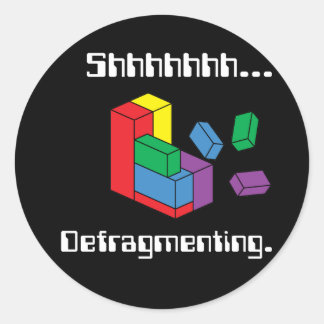 Sticker Rond Défragmentation