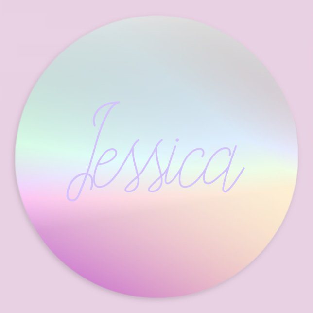 Sticker Rond Dégradants Ombre couleur cool et votre script (Créateur téléchargé)