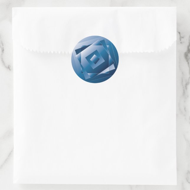 Sticker Rond dégradé bleu 1 (Sac)