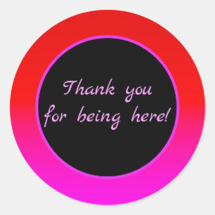 Sticker Rond dégradé ombre rouge rose, écarlet, rouge, rose