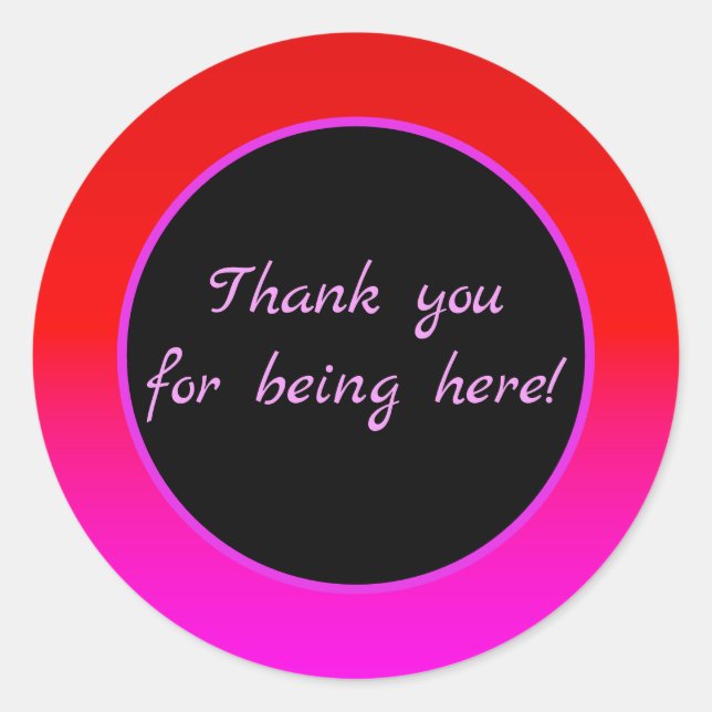 Sticker Rond dégradé ombre rouge rose, écarlet, rouge, rose (Devant)