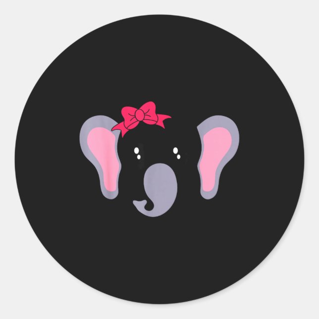 Sticker Rond Déguisement d'Halloween drôle avec visage d'élépha (Devant)