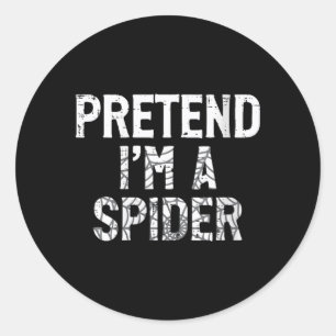 Sticker Rond Déguisement drôle de femme pour Halloween prétenda