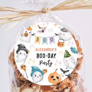 Sticker Rond Déguisement Enfant Monstre Mignon Halloween Annive