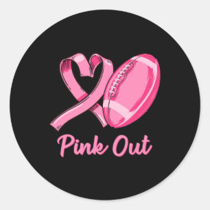 Sticker Rond Dehors Cancer du sein Sensibilisation Bleached Foo