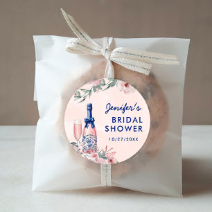 Sticker Rond Déjeuner champenoire et douche de la mariée pétill