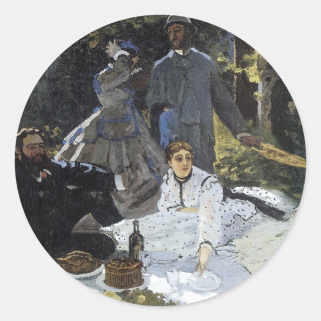 Sticker Rond Déjeuner sur l'herbe (Devant)