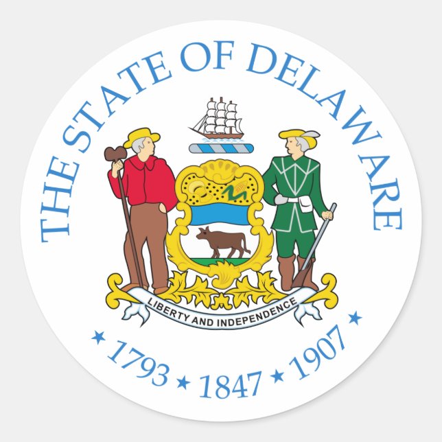 Sticker Rond Delaware (Devant)