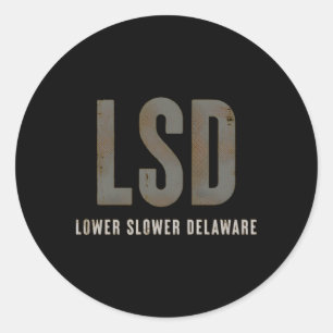 Sticker Rond Delaware plus lent