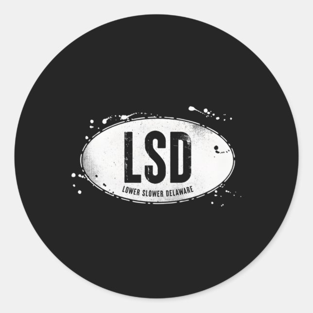 Sticker Rond Delaware plus lent 2 (Devant)