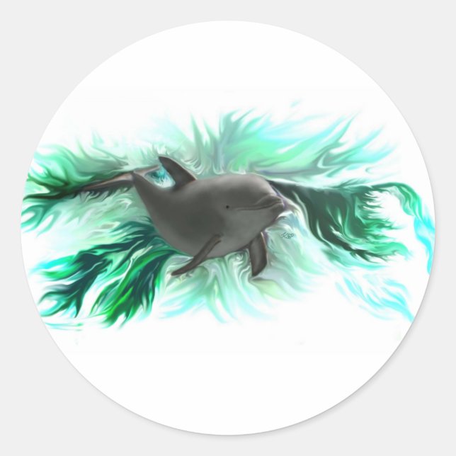 Sticker Rond Delfinbaby (Devant)