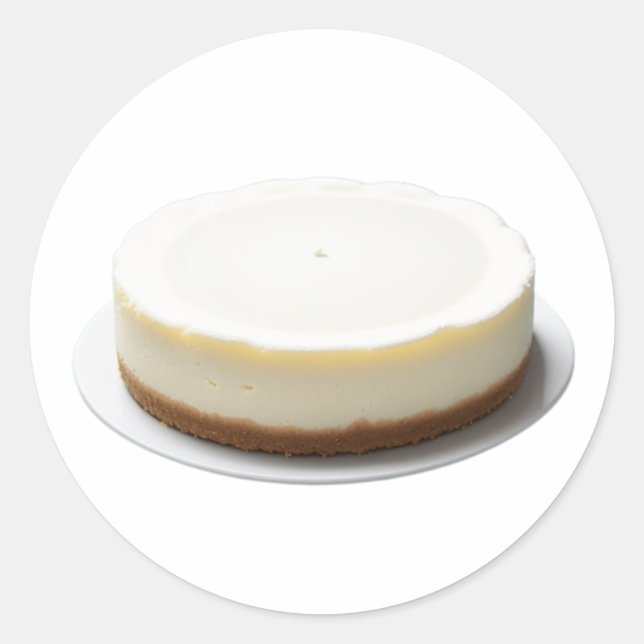 Sticker Rond Délicieux gâteau au fromage fait maison (Devant)