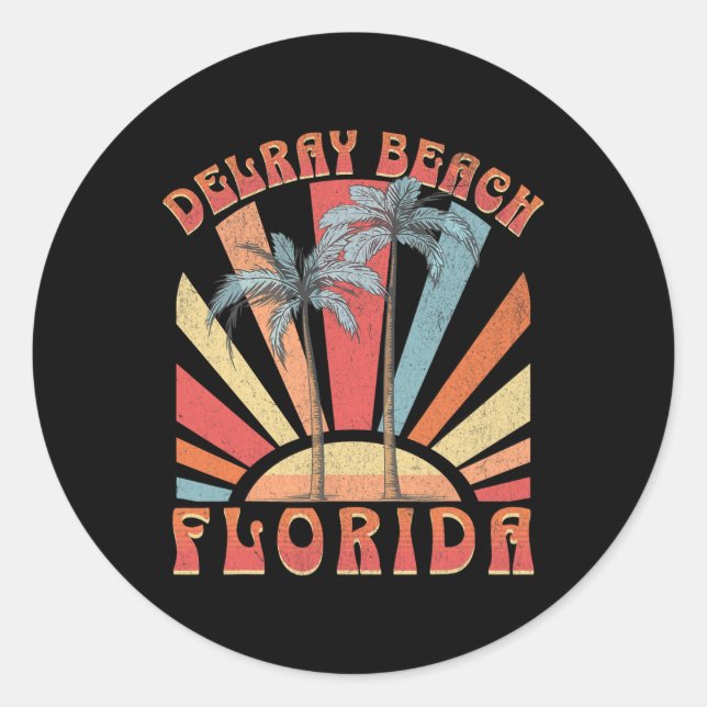Sticker Rond Delray Beach _2  (Devant)
