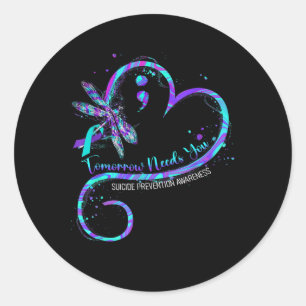 Sticker Rond Demain a besoin de vous Prévention du suicide Dr