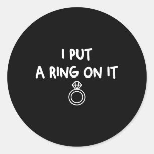 Sticker Rond Demande en mariage petit ami à fiancé futur mari