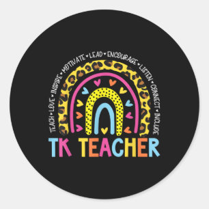 Sticker Rond Demandez À L'Enseignant De Retourner À L'École Ens