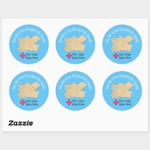 Sticker Rond Demandez-moi si j'ai lavé mes mains