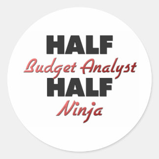 Sticker Rond Demi-analyste du budget Demi-Ninja