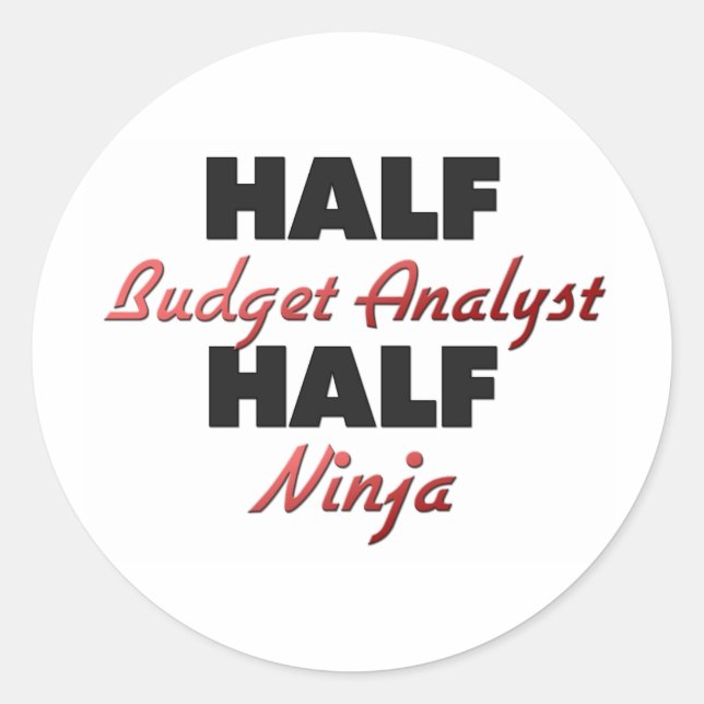 Sticker Rond Demi-analyste du budget Demi-Ninja (Devant)