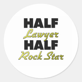 Sticker Rond Demi-Avocat Demi-Rock Star