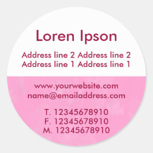 Sticker Rond Demi d'affaires de texture et de blanc 06/profil