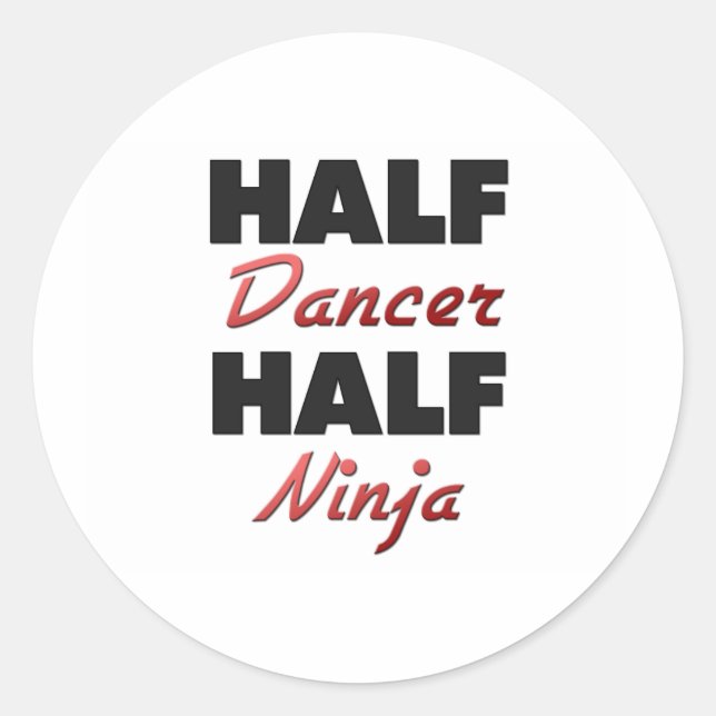 Sticker Rond Demi-danseuse Demi-Ninja (Devant)