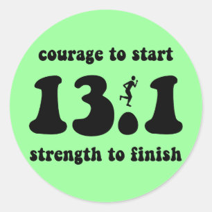 Sticker Rond Demi de marathon inspiré