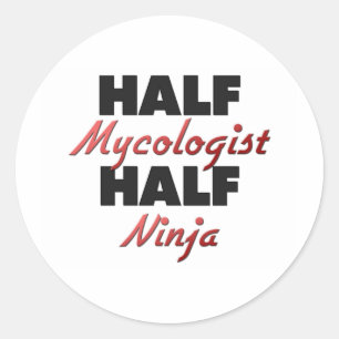 Sticker Rond Demi de Mycologist demi de Ninja