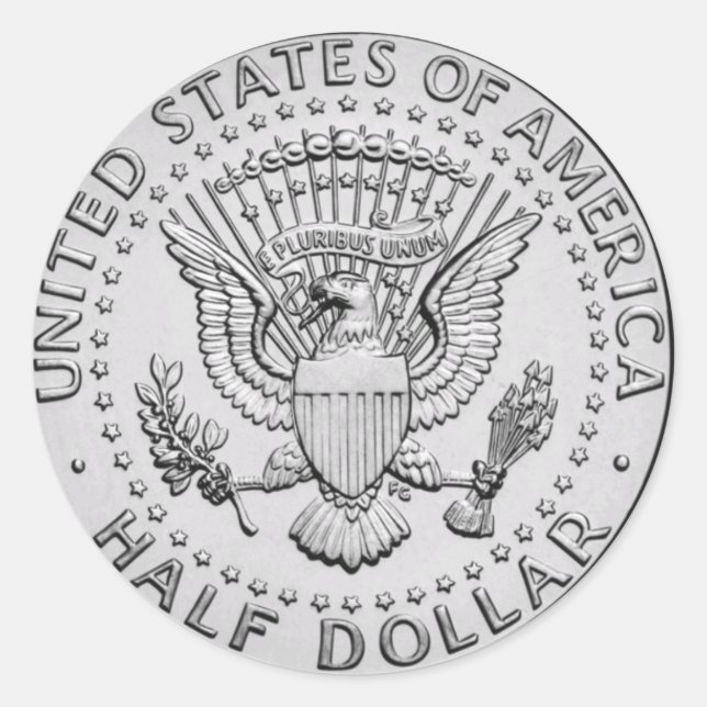 Sticker Rond Demi-dollar US Great Seal (Devant)