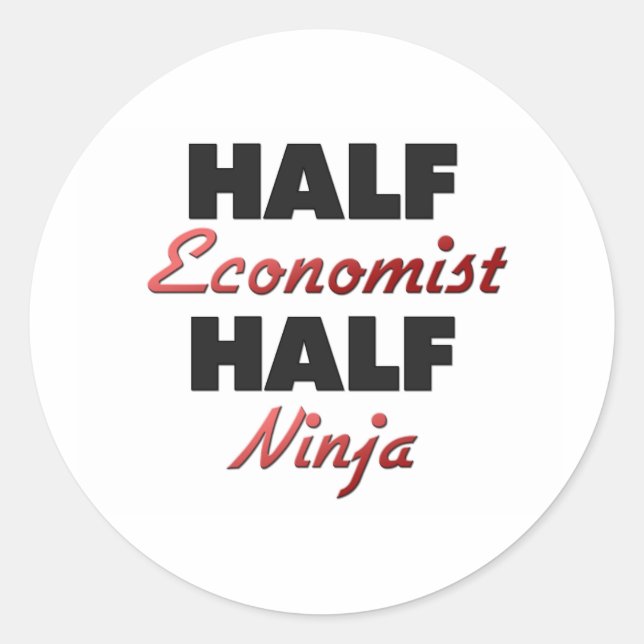 Sticker Rond Demi-économiste Half Ninja (Devant)