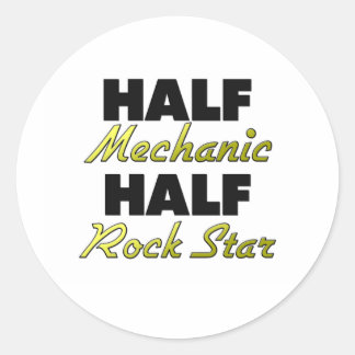 Sticker Rond Demi-étoile demi-rock mécanique