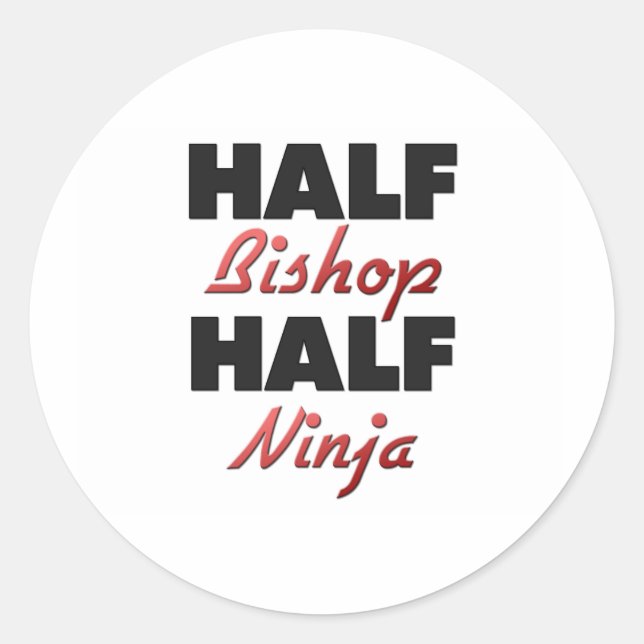 Sticker Rond Demi-évêque Half Ninja (Devant)