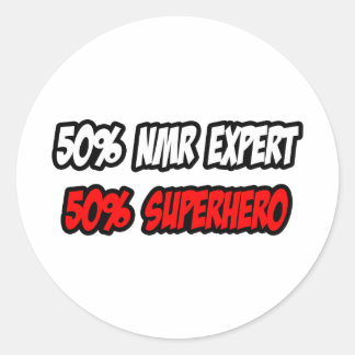 Sticker Rond Demi expert RMN...Demi Superhero
