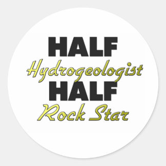Sticker Rond Demi-hydrogéologue Half Rock Star
