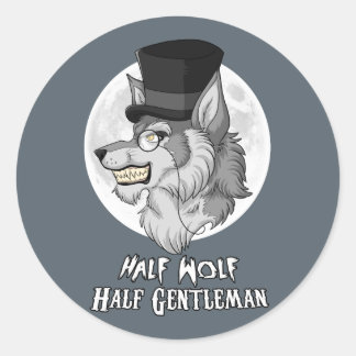 Sticker Rond Demi-loup demi-gentilhomme