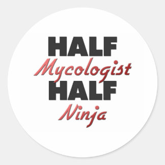 Sticker Rond Demi-mycologue Half Ninja