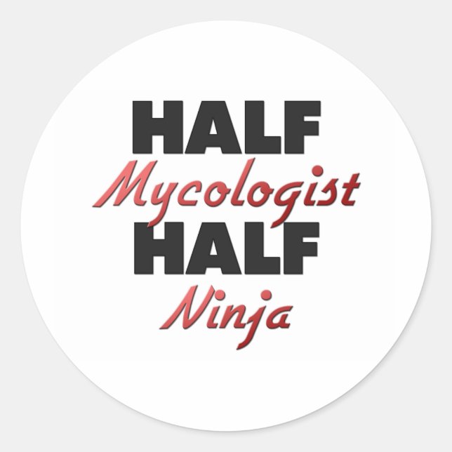 Sticker Rond Demi-mycologue Half Ninja (Devant)