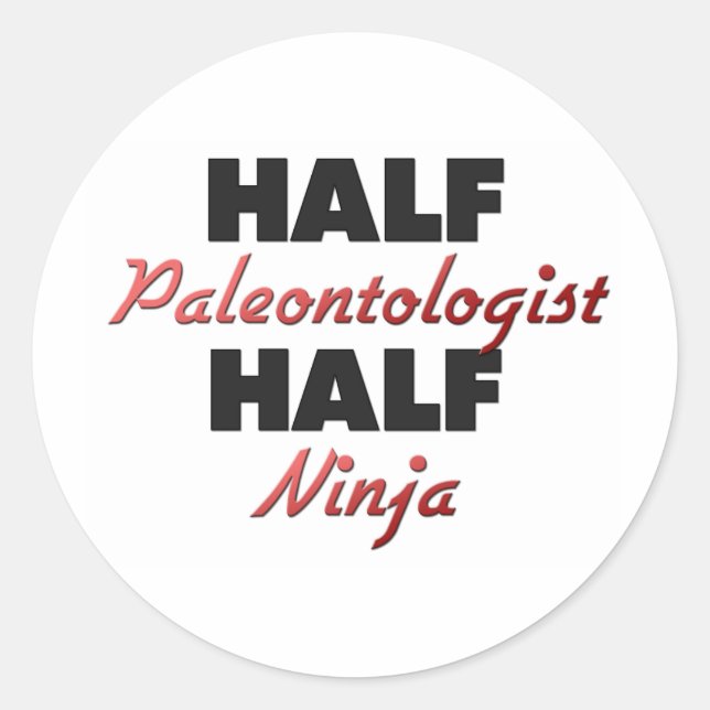 Sticker Rond Demi-paléontologue Half Ninja (Devant)