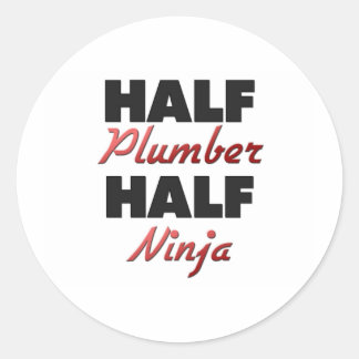 Sticker Rond Demi-plombier demi-ninja