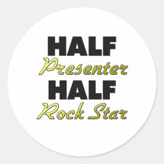Sticker Rond Demi-présentateur Half Rock Star