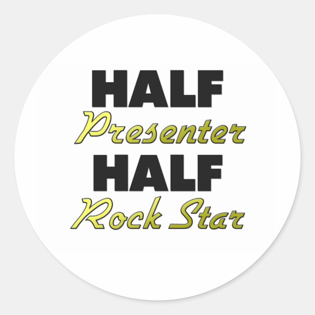 Sticker Rond Demi-présentateur Half Rock Star (Devant)