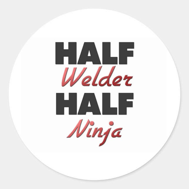 Sticker Rond Demi-souder moitié Ninja (Devant)