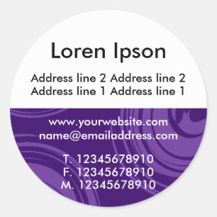 Sticker Rond Demi-texture et blanc 05 Entreprise / Profil