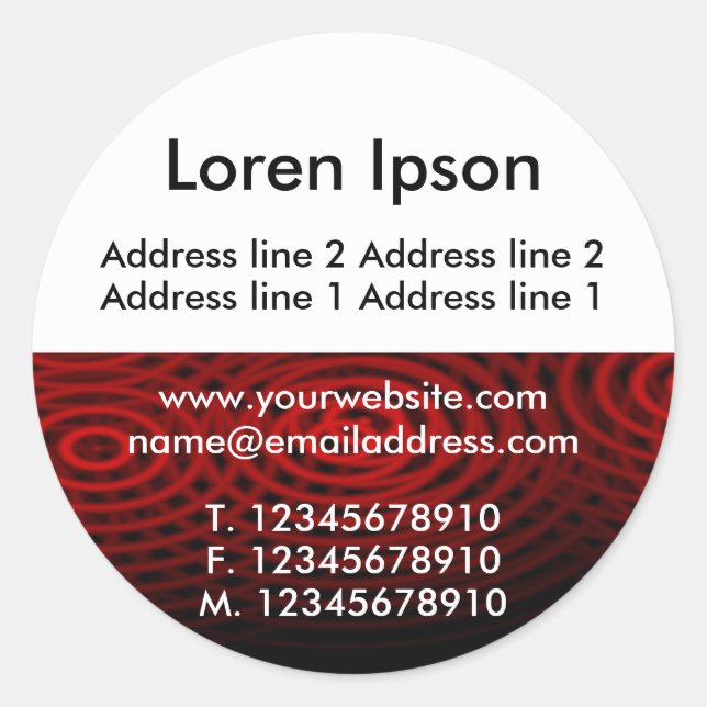 Sticker Rond Demi-texture et blanc 07 Entreprise / Profil (Devant)