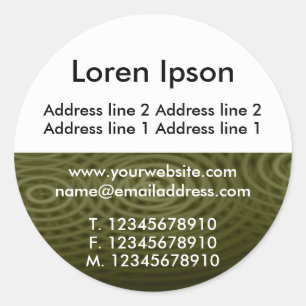 Sticker Rond Demi-texture et blanc 11 Entreprise / Profil