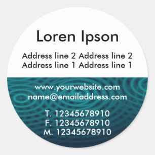 Sticker Rond Demi-texture et blanc 12 Entreprise / Profil