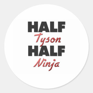 Sticker Rond Demi Tyson Half Ninja