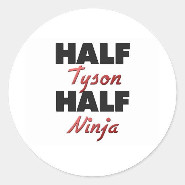 Sticker Rond Demi Tyson Half Ninja (Devant)